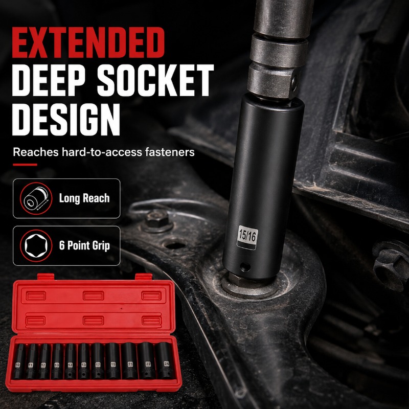 11 Parça Derin Uçlu Soket Seti - Pneumatic Impact Wrench incelemesi ve fiyatı